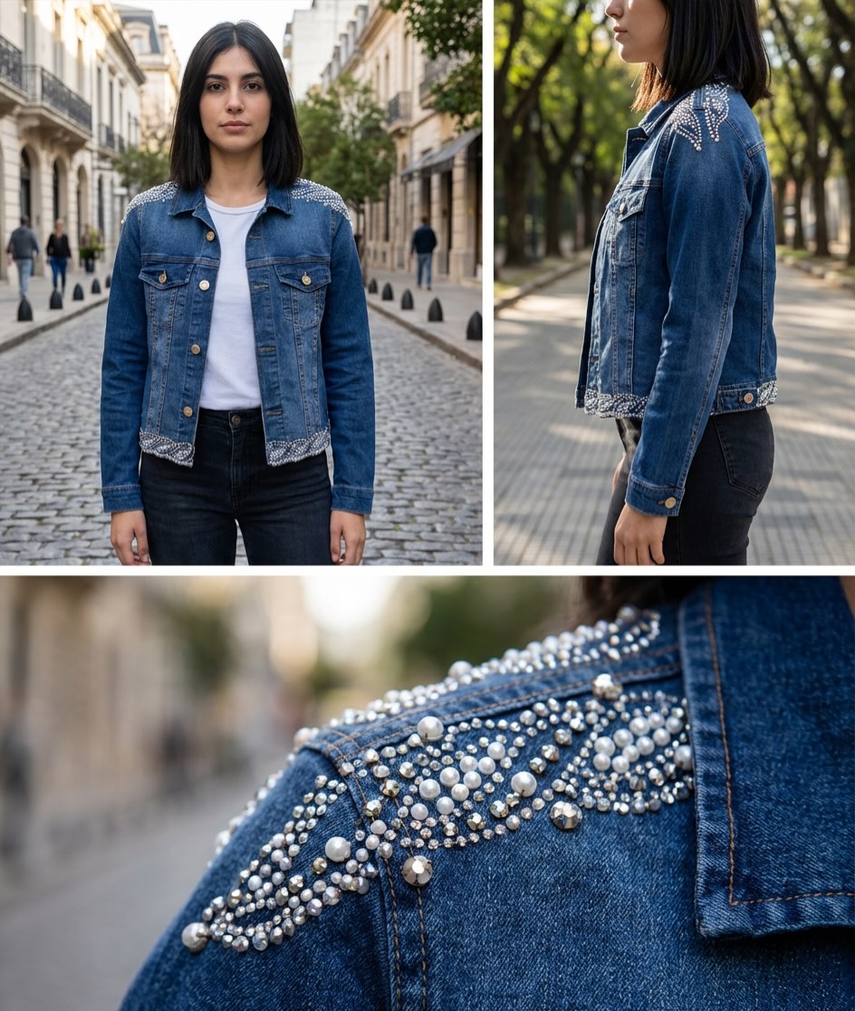 Campera azul sparkle